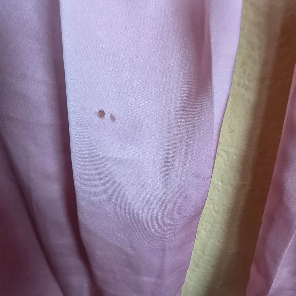Juicy Couture Pink Satin Sleepwear Pants Rhinestone‎ Logo Wide Leg Size M lounge